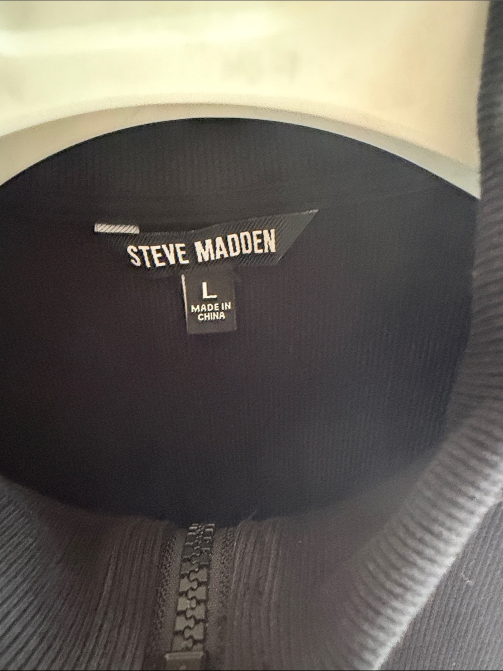 Steve Madden Black Sleeveless Zip-Front Casual Dress - Picture 4 of 4